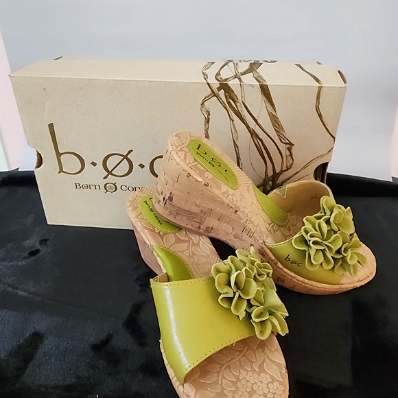 b.o.c. Shoes - b.o.c. Green Floral Mules